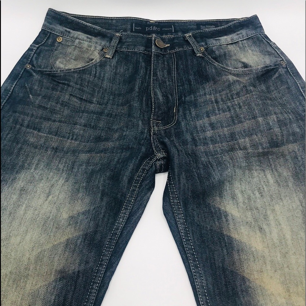 PD&C Acid Washed Slim Straight Fit Jeans